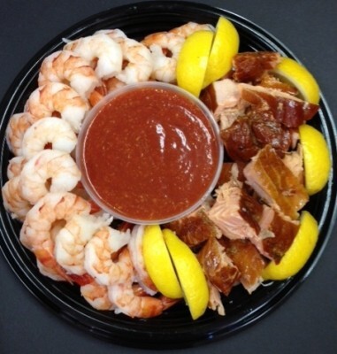 Smoked Salmon & Shrimp Combo Platter